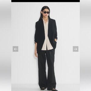 Aritzia black Babaton power Blazer with Mandarin Neckline